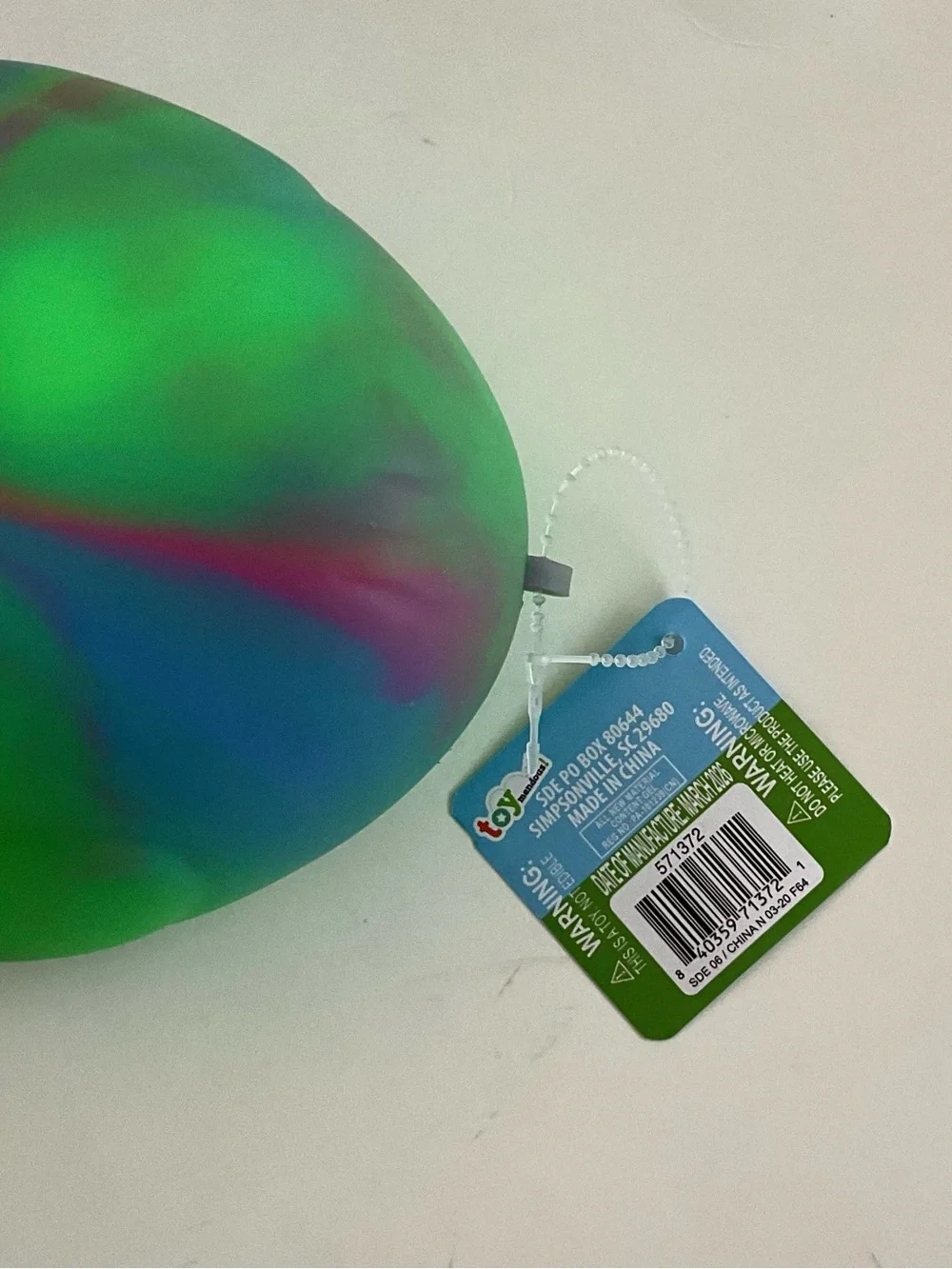Sunny Days Jumbo Squeezy Duck XL Tie Dye Squishy Sensory Fidget NEW